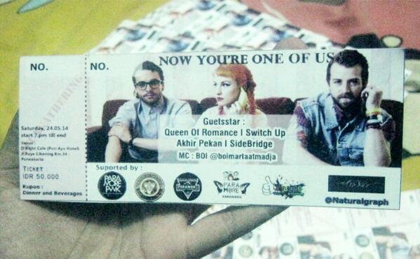 paramore_PWK's tweet image. Heloo selamat malam :) ini dia penampakan tiket #FunGathering 24 mei nanti ... Yang belum punya order sekarang yuu