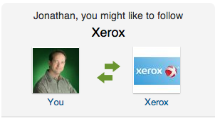jrochelle's tweet photo. I feel bad that LinkedIn suggested I follow Xerox. Why not Nike or Ferrari? #feelingUnCool http://t.co/EAon3ZX8Bh