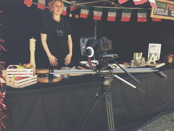 Great day filming with <a href="/H_ACatering/">H&A Catering</a> featuring their amazing pizza oven. Got to have pizza to #iphone #VSCOcam