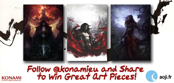 konamieu's tweet photo. Competition time! Follow us and RT this tweet for a chance to win a #CVLOS2 artwork from @aoji! #AojiCVLOS http://t.co/J2YmBEwAsA