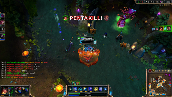 Grilli's tweet photo. Finally scored a Pentakill! It makes me feel so high... =D http://t.co/zte6zBA8Vs