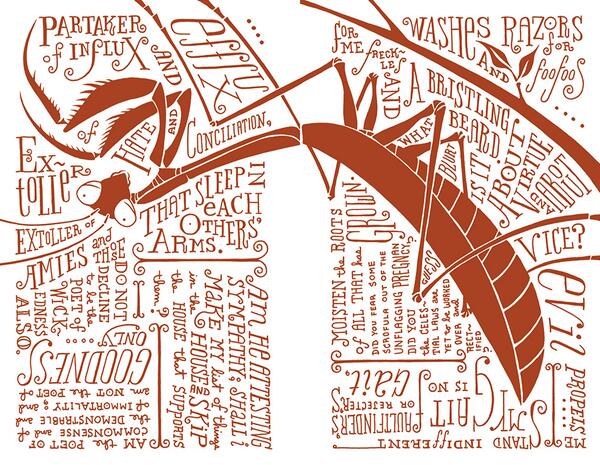 FastCoDesign's tweet image. Graphic design meets Walt Whitman's "Song of Myself": f-st.co/yQexEj3