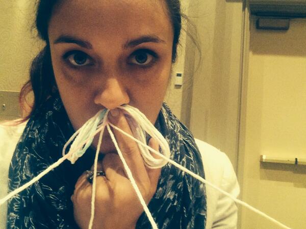 _ShannonAbram's tweet photo. Yarn moustache #selfie for (and enabled by) @lukesinclair #Collective2014 http://t.co/QpxEzououp