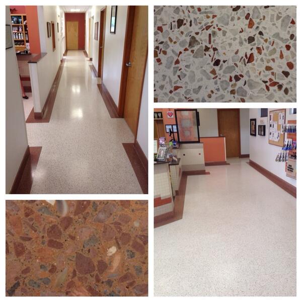 VATRZO's tweet photo. Check out the New Terrazzo Floors we installed at #KittyHawkAnimalHospital! #Fresh #Clean #Terrazzo http://t.co/u0LPQpfqU0