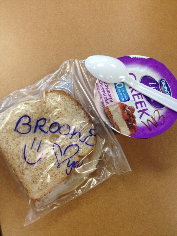 What would I do without <a href="/EmiHecht/">Emily Hecht</a>?! Sweet little note on the sandwich she packed for me #shedabest #1finalleft