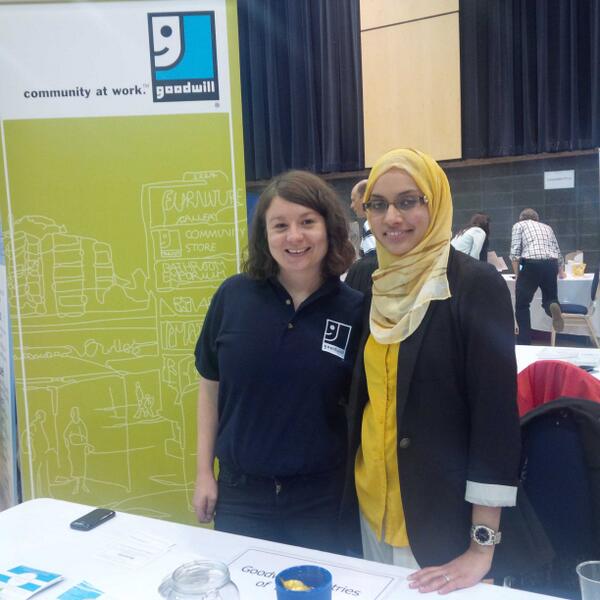 GoodwillJobsTO's tweet image. Shahina and Elli at DSTO Info Fair for adults w Developmental Disabilities! Check our new employABILITY Program