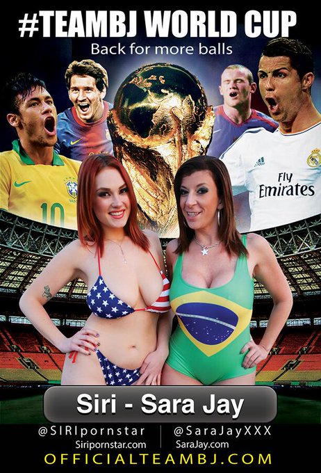 The Official #TeamBJ #WorldCup2014 Launch ~~ @SIRIPornstar @SaraJayxxx ~ follow & RT! http://t.co/CT