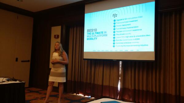 MaribelLopez's tweet image. #blackBerry discussing it&apos;s strategy at #m6xchange