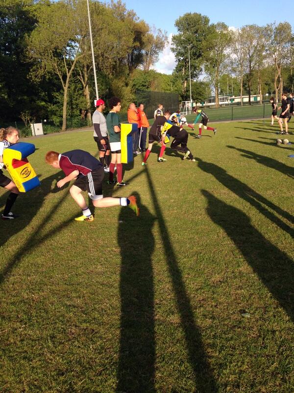 And cubs and junioren of <a href="/RugbyHaarlem/">Rugby Club Haarlem</a> are busy tackle training