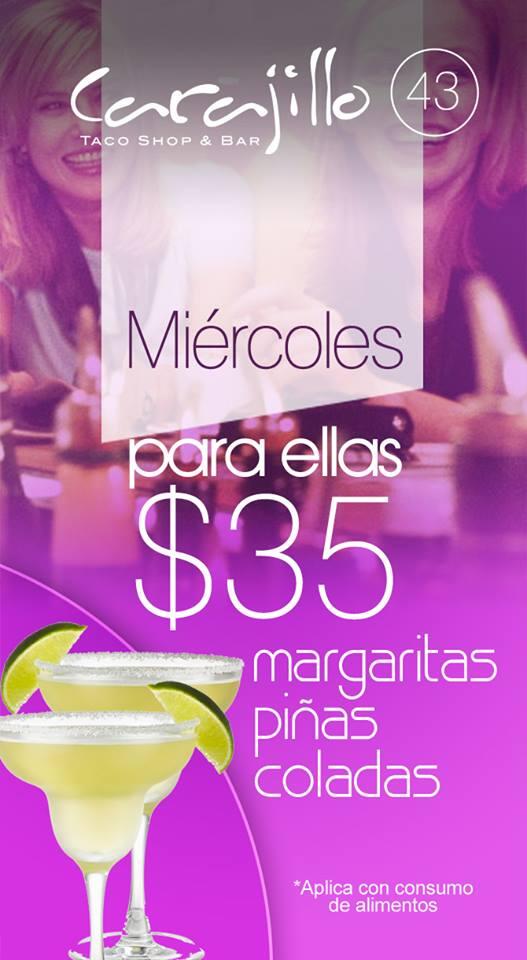 LES RECORDAMOS QUE HOY ES MIERCOLES DE CHICAS EN @carajillo43. Te esperamos en <a href="/PlazaQuadrum/">Plaza Quadrum</a>