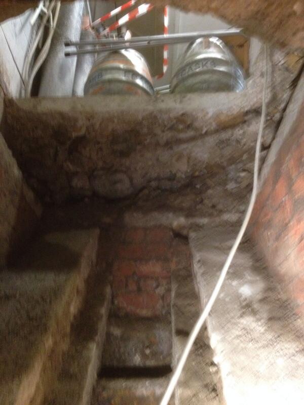 WortleyMensClub's tweet photo. Been down in the clubs old cellar we have opened up, looking back up the hole we've cut into new cellar http://t.co/WtgOb54pAe