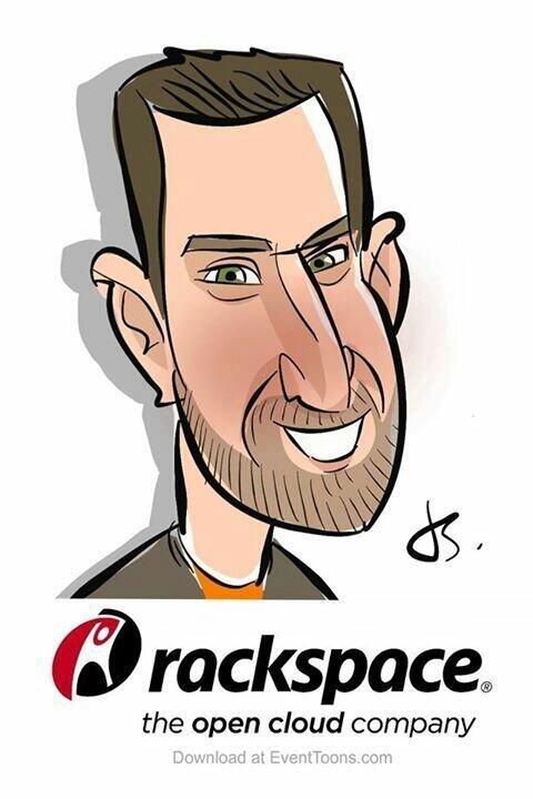 etoews's tweet image. The caricature artist at the #Rackspace booth is great. Catch him before he&apos;s gone! #rackstackatl @eventtoons