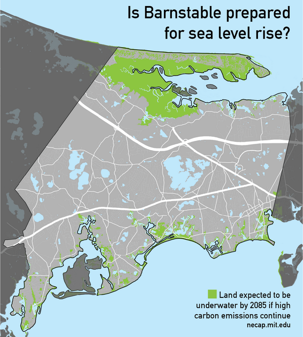 AdaptNewEngland's tweet photo. From our risk assessments: What will more sea level rise mean for @BarnstableMA? #climate #climatechange http://t.co/GU1LFyrKGu