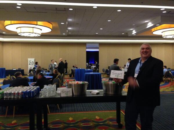 smartrgconnect's tweet image. Jason at our #SmartRG sponsored show break, coffee on us! #connus14