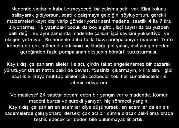istifa ederim diyor.. ispat diyor.. nasıl ispat etsinler? Soma'da görev yapan bir kişinin açıklaması..