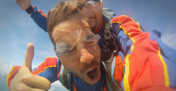 outside_watch's tweet photo. Terrified or excited? How would you feel your 1st time #skydiving http://t.co/qnBZWbC297 @travelbasecamp http://t.co/EJB60Sz2ry