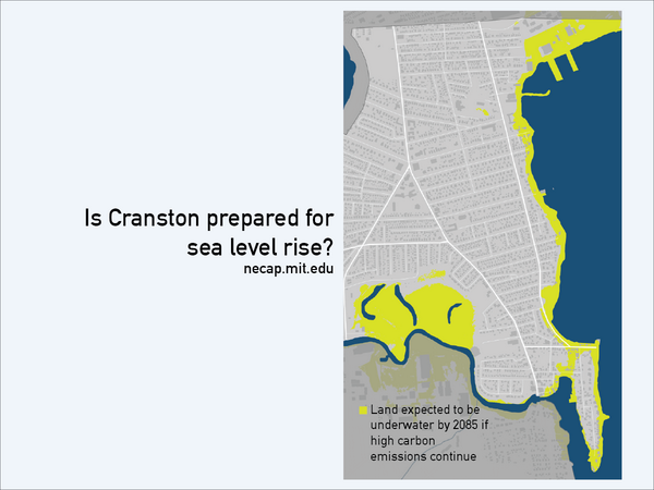 AdaptNewEngland's tweet photo. What will more sea level rise mean for Cranston, RI? How can the city prepare for #climatechange? http://t.co/kYbG5WlY8V