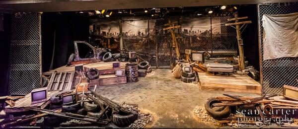 The set, lights, and sound designs make the look of #RichardIII "as wonderfully disturbing as the plot itself."