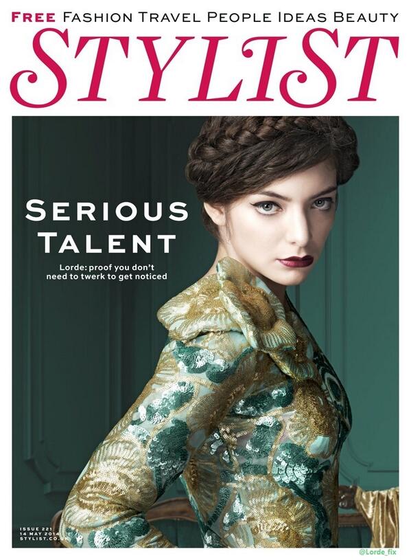 Lorde_fix's tweet image. High Res pic of @lordemusic looking gorgeous on the cover of UK #Stylist magazine this week. #Lorde #StylistMagazine