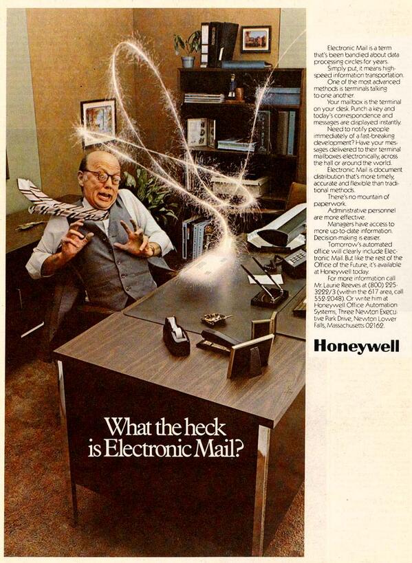 What the heck is Electronic Mail?  Thanks for the tip, Honeywell!  ;)