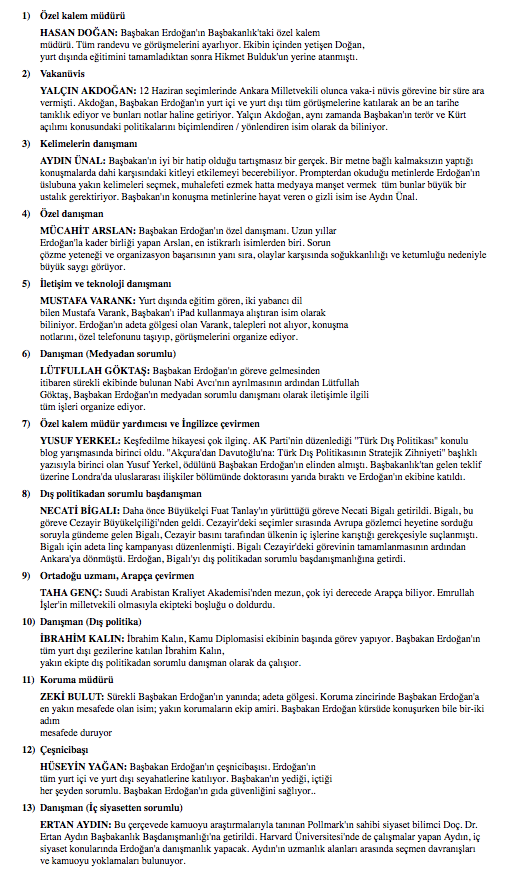 RTE'nin tekmecisinin de olduğu danışman listesi...