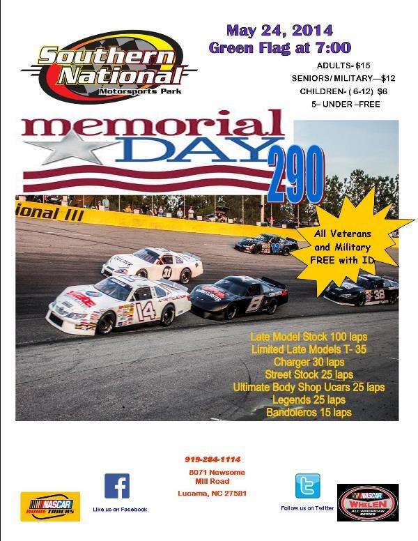 SNM_Park's tweet image. We've got a week off, but May 24 is the Memorial Day 290: 100 laps LMSC, Twin-35 Limiteds!