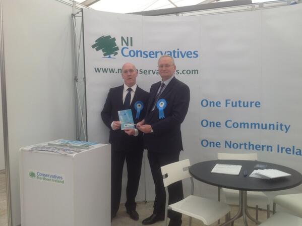 MarkForEurope's tweet photo. Brian McBride - Council Candidate North Down and Ards, reviewing local manifesto with me... http://t.co/rMzpGolozT