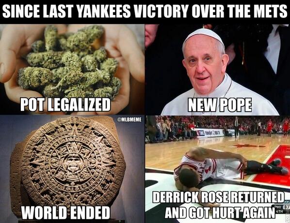 MLB Memes on X: #Yankees haven't beat the #Mets since 2012