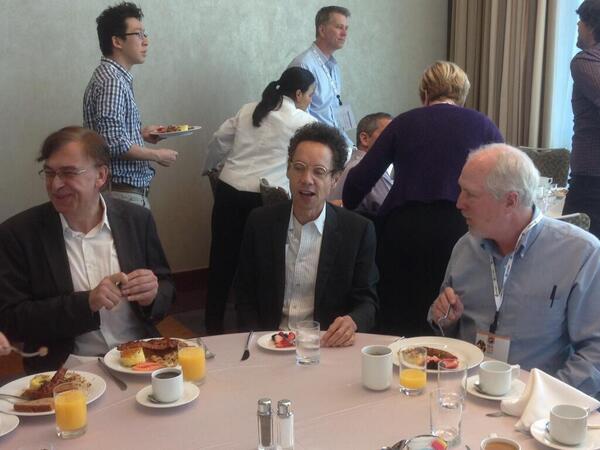 tomforemski's tweet photo. I had a great conversation with Malcolm @Gladwell at #Pulse2014 with @TomMurphyBA @akennada @vivianshic @nrmehta http://t.co/yHnWfVoauR