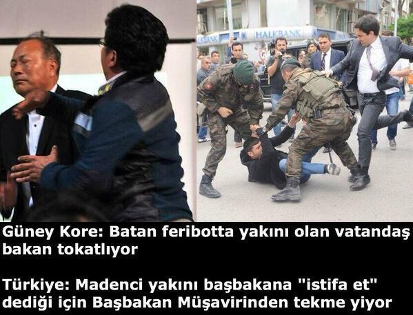 Kore'de yakınını kaybedenler bakan tokatlarken, Türkiye'de Yakınını Kaybedenleri Yalakalar  Tekmelerken