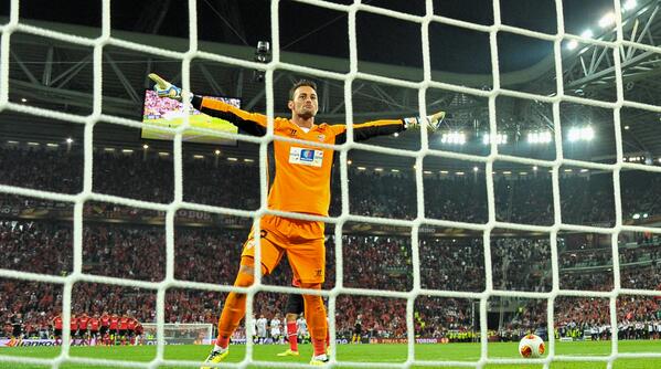 EuropaLeague's tweet photo. The #UELfinal hero for @SevillaFC... goalkeeper Beto, who saved two Benfica penalties http://t.co/VkzGKHoYVm