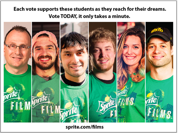 VivaLaMarketing's tweet photo. @SCADdotedu @UCLA @artinstitutesun @SVA_News @CCCGradStudy @UNCSchoolofArts So proud of the #SpriteFilms student work http://t.co/jZpnk3CPrx