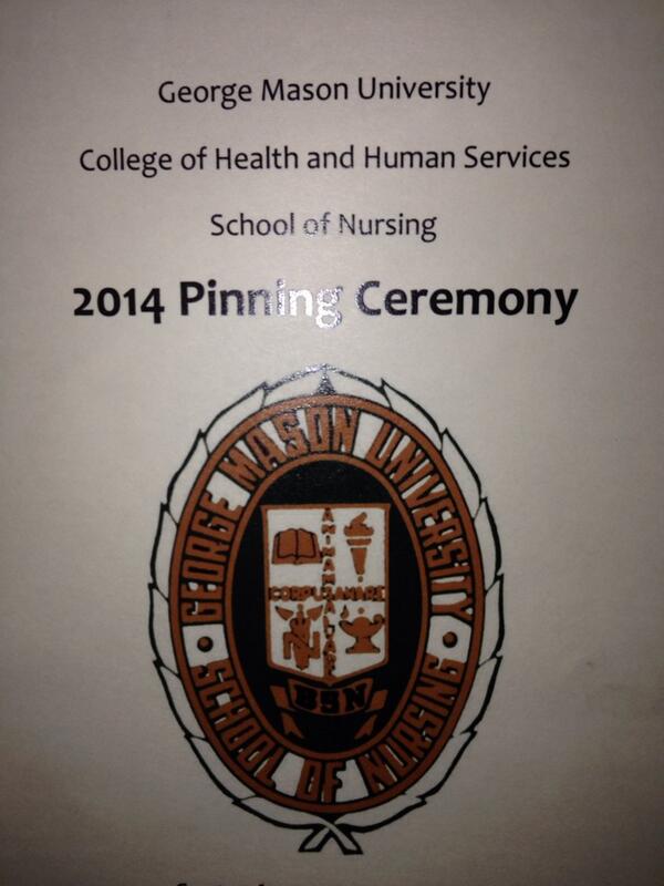EIP at the GMU college of health and human services school of nursing 2014 pinning ceremony #EIP go Evelyn S.