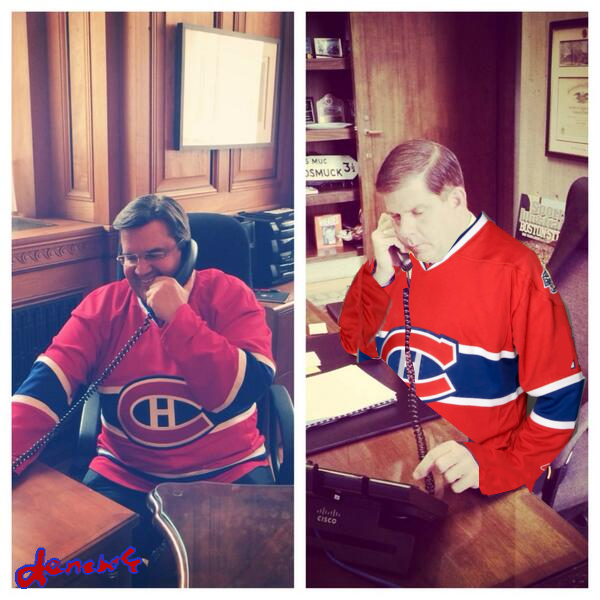 DenisCoderre's tweet image. “@denebou: @pducharme @DenisCoderre Tout est prêts. #GoHabsGo http://t.co/bWWqHueqro” c'est pas beau ça :))