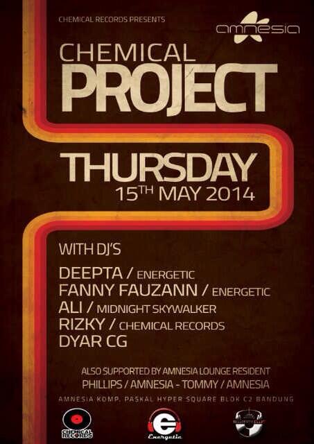 SoleSubstance's tweet photo. Tonight !!"Chemical Project"at @Amnesia_Live w/ dj's @FannyFauzann @deeptabjo @dyarCG ali and rizky http://t.co/cxlm5Vqlz0