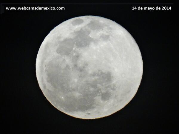 webcamsdemexico's tweet photo. La hermosa luna llena esta noche en el cielo de México.
http://t.co/kLqPnaLqEn