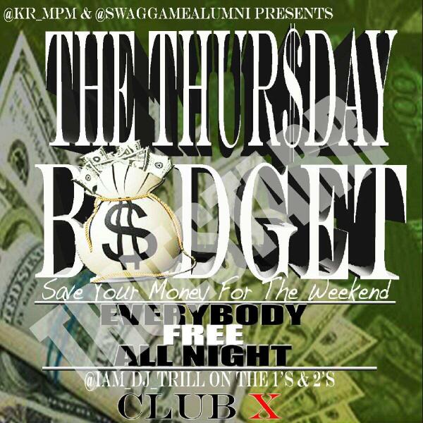 SwagGameAlumni's tweet photo. No money No problems!  At least for one night.  EVERYBODY FREE ALL NIGHT ! #ClubX http://t.co/cfhMSZ9rcY