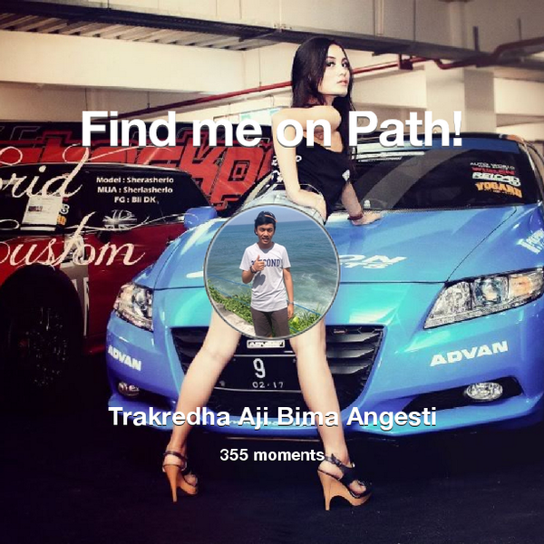 kredhakredha's tweet photo. I've shared 355 memories with my friends on #Path - see them now at http://t.co/WDuOLqjrnI! #thepersonalnetwork http://t.co/4ZHswGSKbU