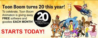 #animationcreators: #software #giveaway!  Visit @ToonBoom's #Facebook page for your chance. Happy 20th #anniversary!