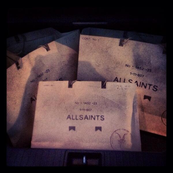 😍😍😍😍😍😍😍 I love it when my trunk looks like this.... @allsaints_