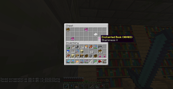 ElectricPizza1's tweet photo. @ElRichMC Algo normal que siempre pasa en los Strongholds :D 
PD: Los 3 libros encantados son Sharpness V http://t.co/1YCdxUfgcL