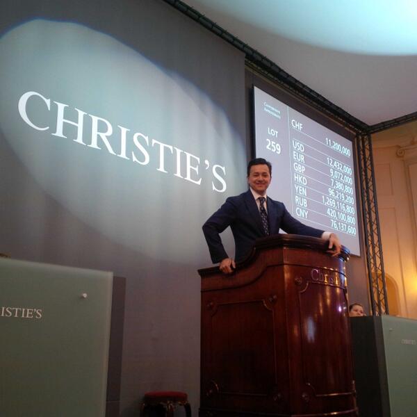 To the world's best auctioneer!! Well done Rahul :) #Christies #Geneva #MagnificientJewels #RecordBreakingSale