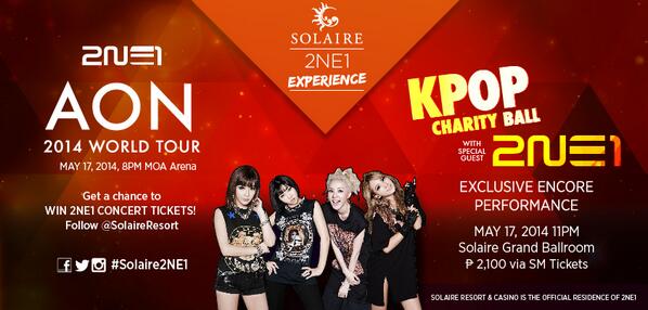 PHOTO: Solaire is the Official Residence of 2NE1 AON 2014 World Tour #SolaireKPOPCharityBall