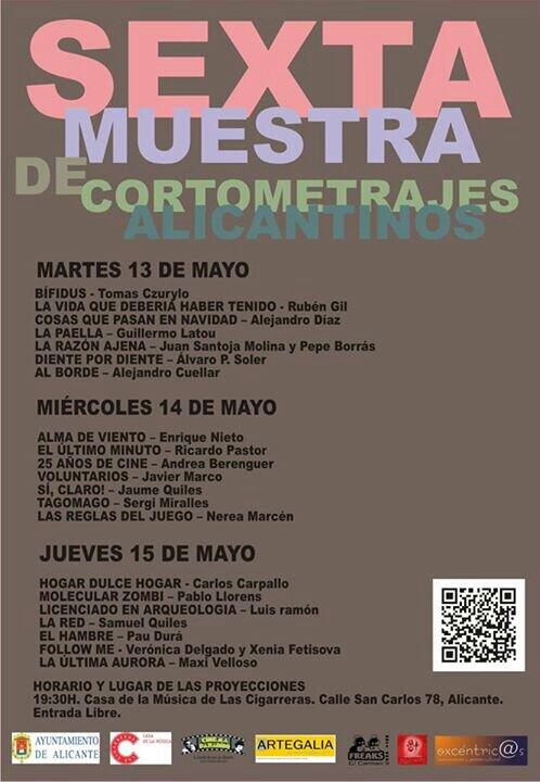 CECDL's tweet image. Hoy finaliza la VI Muestra de Cortometrajes Alicantinos en la cual se han proyectado cortos de alumnos y exalumnos!