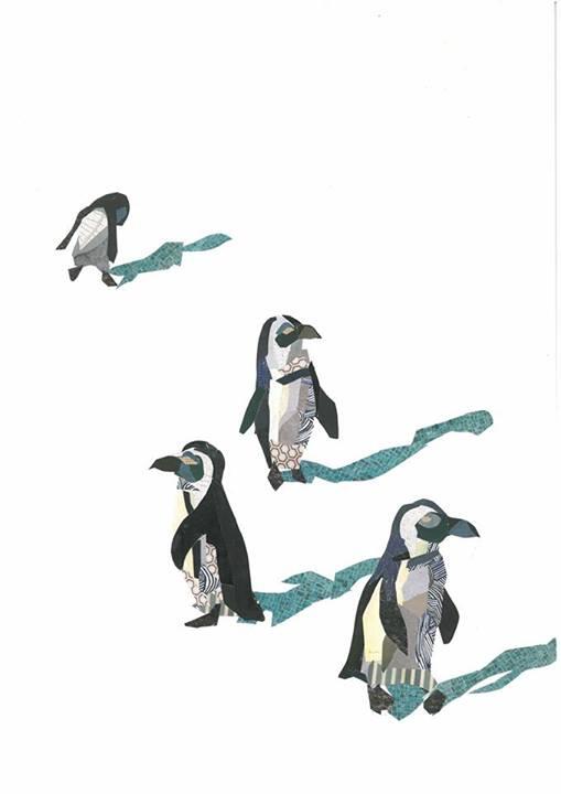 arjundevamar's tweet photo. New penguin artwork by @ZoeMafham http://t.co/1hWVQHJ65W made from torn magazines - mostly old @Ruffled_feather mags http://t.co/MNtPlZxOxG