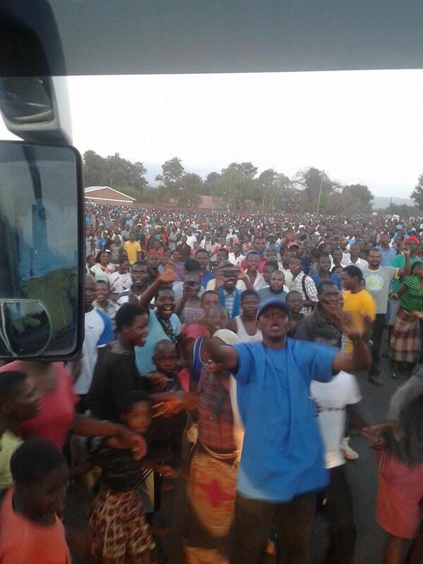 Throngs of Malawians came to see us and vent their frustrations at the current leadership. #ProgressiveChange.