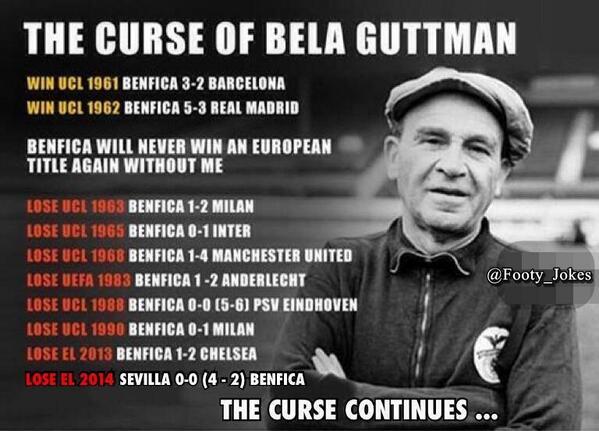 تويتر \ Not Match of the Day على تويتر: "The Curse of Bela Guttman.  http://t.co/DKvNVYMqbN"