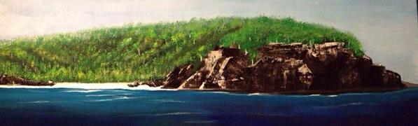 Twit__Trending's tweet image. @SandraEckersley painted this today :) It is where he died #HookIsland