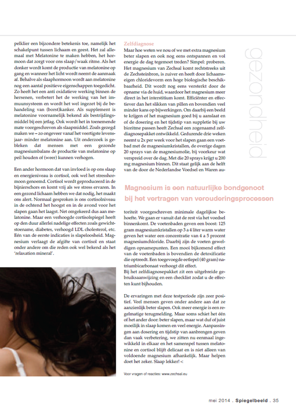 "Welterusten met Magnesium" (Spiegelbeeld, mei 2014) (2/2)
