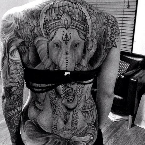 tattoodo's tweet photo. Beautiful #Ganesh #backpiece by @dillonforte #tattoodo #dillonforte #ganesh #dotwork http://t.co/rkF5u6ihya